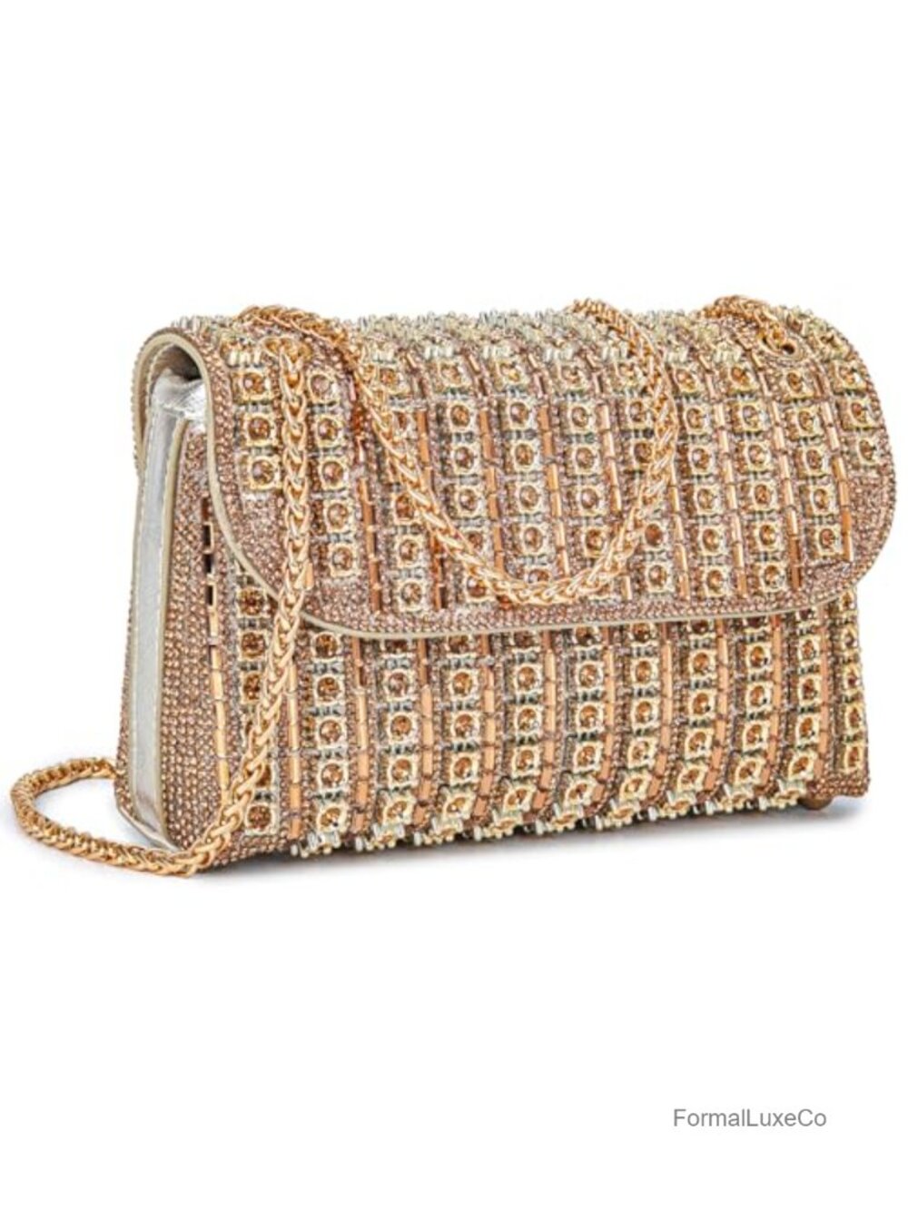 Evening Bag Crystal Rhinestone Clutch Purse with Chain for Women